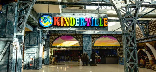Посещение детского парка Kinderville в будние и выходные дни