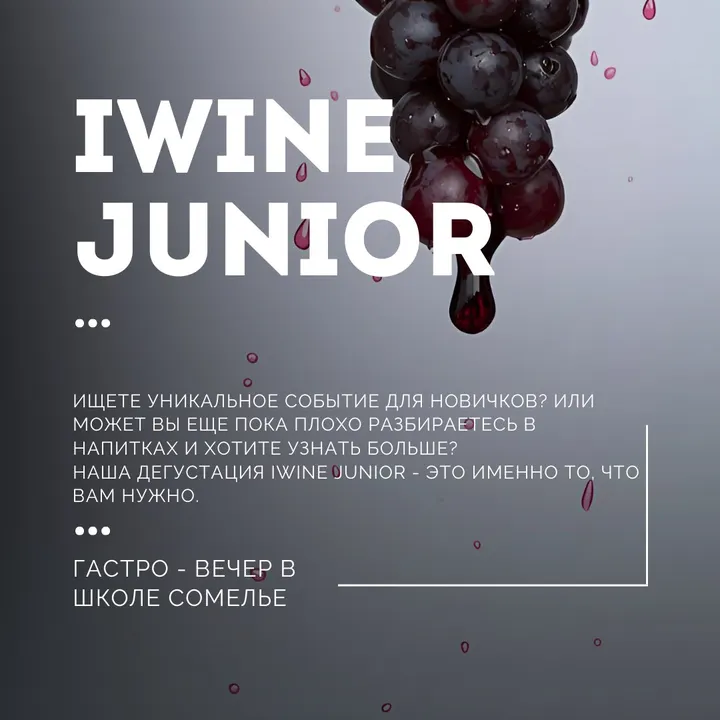 Дегустация для новичков - IWINE JUNIOR