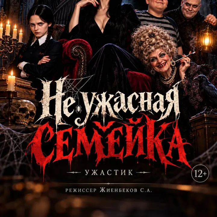 НЕ УЖАСНАЯ СЕМЕЙКА ужастик, 12+